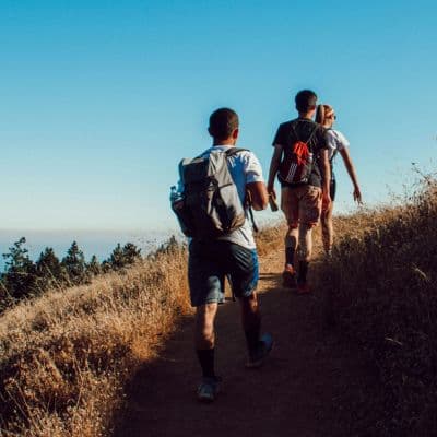 Group hiking